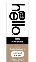 hello Activated Charcoal Whitening Fluoride Toothpaste , sls Free and Vegan, 4oz New In Box