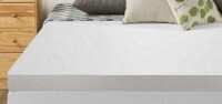 Best Mattress Store Mellow 4 Inch Memory Foam Mattress Topper with Cover, Calming Green Tea Infusion, Short Queen New In Box $229