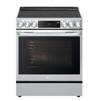 LG 6.3 Cu Ft. Smart Wi-fi Enabled ProBake Convection InstaView Electric Slide-In Range with Air Fry LSEL6335FE New Floor Model $2499