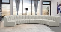 Meridian Furniture Infinity 7 Piece Cream Sectional Sofa (7 Boxes) New Floor Model $5099