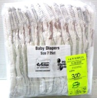 Action Baby Diapers Size 7, 25 Count New