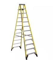 Werner 12 ft. Fiberglass Step Ladder with Shelf 375 lb. Load Capacity Type IAA Duty Rating $499