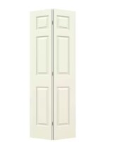 Jeld-Wen 30 in. x 80 in. Colonist Vanilla Painted Smooth Molded Composite Closet Bi-fold Door New Shelf Pull $599