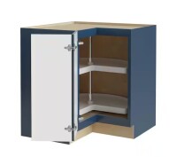 MILL'S PRIDE Richmond Valencia Blue Plywood Shaker Ready to Assemble Lazy Suzan Corner Kitchen Cabinet 33 in W x 33 in D x 34.5 in H New In Box $599