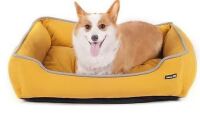 Cabbay Pet Bed with Machine Washable Removable Cover, Soft Pet Mat for Pet Cage, Square Durable Breathable Pet Bed with Anti-Slip Bottom (Large 28.9"L x 22.6"W x 7.3"Th, Yellow) New $89