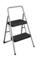 COSCO 2-Step Household Folding Steel Step Stool, ANSI Type 3, 200 lb. Weight Capacity (Platinum) New $99.99