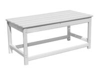 Westin Outdoor 35? Inch Adirondack Coffee Table for Patio Backyard UV Weather Resistant HDPE Plastic, White New In Box $199