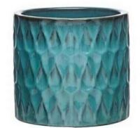 Southern Patio Ariel Medium 9.5 in. x 8.66 in. 7 qt. Blue Ceramic Indoor Pot New $79