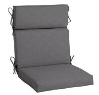 Home Decorators Collection 21.5 in. x 20 in. Sunbrella One Piece High Back Outdoor Dining Chair Cushion in Cast Slate New $199