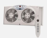 Bionaire 8.5" Twin Window Fan with Reversible Airflow, 3 Speeds, with Remote Control On Working $199