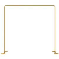 LANGXUN 8x10 ft. Heavy Duty Gold Metal Square Backdrop Stand Arch for Wedding Birthday Decoration, Graduation Decorations New In Box $109