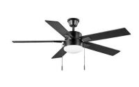 Hampton Bay 52 in. Corwin Indoor/Outdoor Matte Black LED Ceiling Fan with Light Kit New In Box $219