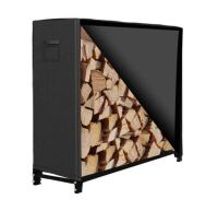 QualStorage 4Ft Firewood Rack Outdoor with Cover Heavy Duty Steel Tubular Wood Log Holder Wood Storage Stacker New In Box $199.99