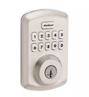 Kwikset Powerbolt 250 10-Button Keypad Satin Nickel Transitional Electronic Deadbolt Door Lock New In Box $199