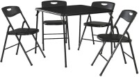 Ameriwood Home Cosco 5-Piece Folding Table and Chair Set, Black, New in Box $299