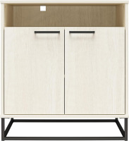 Novogratz Kelly 2 Door Accent Cabinet, Ivory Oak, New Shelf Pull $299