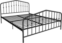 Novogratz DHP 4044039N Bushwick Metal Bed, Queen, Black, New Open Box $399