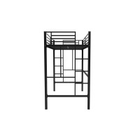 Your Zone Brittain Twin Metal Loft Bed, Black, New in Box $299