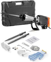 VEVOR Demolition Jack Hammer, MAX 2200W Electric Jackhammer Heavy Duty, 1350 BPM Concrete Breaker 2pcs Chisels Bit Chipping with Case, Black, New Shelf Pull $399