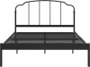 REALROOMS Camie Metal Bed, Adjustable Base Height, No Box Spring Needed, Queen, Black, New in Box $299