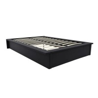 DHP Maven Upholstered Platform Bed, Full, Black Faux Leather, New in Box $399