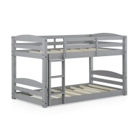 Dorel Living Sierra Twin Floor Bunk Bed in Gray, New Open Box $399