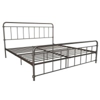 DHP Wallace Metal Platform Bed Frame with Headboard, King, Bronze, New in Box $399