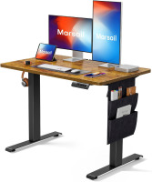 Marsail 40" x 24" Electric Adjustable Height Standing Desk with Storage Bag, 4 Memory Height Settings,Sit Stand Up Desk for Home Office, Computer Gaming Workstation, Cable Manager, and Headphone Hook, New in Box $299