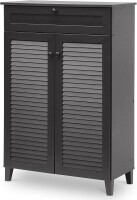 Baxton Studio Harding Shoe-Storage Cabinet, Espresso, New in Box $399