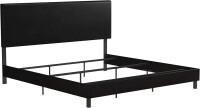 DHP Janford Upholstered Bed, Black Faux Leather, King, New in Box $299