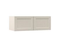 Hampton Bay Designer Series Melvern 33 in. W 15 in. D 15 in. H Assembled Shaker Wall Kitchen Cabinet in Cloud New Shelf Pull $399