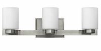 Hinkley Miley 3-Light Bathroom Vanity Light In Brushed Nickel New In Box $399