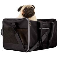 Sherpa® Essential™ Soft Sided Pet Carrier for Pets, Black, Large 14 in. H x 16.5 in. W New $79