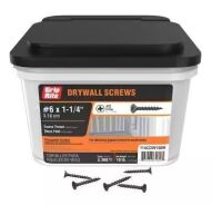 Grip-Rite #6 x 1-1/4 in. #2 Phillips Bugle Head Coarse Thread Sharp Point Drywall Screw 10 lb. bucket New $79