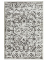 LOOMAKNOTI Rhane Alvner 2' x 3' Light Grey Indoor Accent Rug New $99