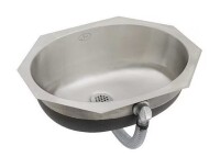 Just Manufacturing Lavatory Group 16 x 19 in. Oval Undermount Bathroom Sink in Brushed Steel New In Box $499