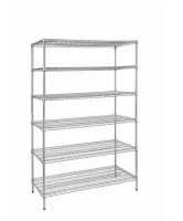 HDX Chrome 6-Tier Commercial Grade Heavy Duty Steel Wire Shelving Unit (48 in. W x 72 in. H x 24 in. D) $299