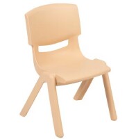 Flash Furniture Natural Plastic Stackable School Chair with 10.5" Seat Height New $79