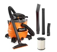 Ridgid 16 Gallon 6.5 Peak HP NXT Shop Vac Wet Dry Vacuum with Detachable Blower, Filter, Locking Hose and Accessories On Working $229