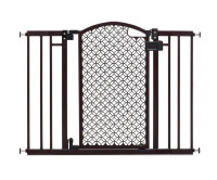 Summer Infant Modern Home Walk-Thru Safety Baby Gate, 28"-42" Wide, 30" Tall, Pressure or Hardware Mounted, Install on Wall or Banister in Doorway or Stairway, Auto Close Door - Espresso / Summer Infant Multi-Use Decorative Extra Tall Walk-Thru Baby Gate,