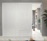 Doors22 3 Panel Frosted Glass Sliding Room Divider - Aluminum Frame with Silent Glide technology (4 Boxes) New in Box $2499