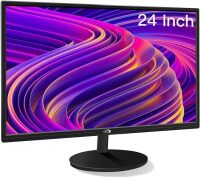 STGAubron 24" Gaming Computer Monitor, FHD (1920 x 1080P), LED Display, 99% sRGB, HDMI, VGA, Ergonomic Tilt Adjustment, On Working $299