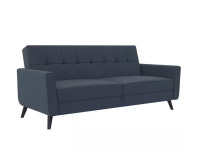 DHP Parker 81 in. W, Futon with Storage, Blue Linen, New in Box $599.99