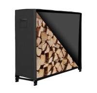 QualStorage 4Ft Firewood Rack Outdoor with Cover Heavy Duty Steel Tubular Wood Log Holder Wood Storage Stacker New In Box $199.99