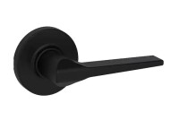 Kwikset Hollis Round Rose Matte Black Passage Hall/Closet Door Lever New In Box $79