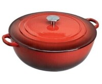 AmazonCommercial Enameled Cast Iron Covered Braiser, 7.5-Quart, Red New In Box $119.99