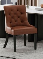 Christopher Knight Home® Hayden Fabric Dining Chair - with Tufted Design - Dark Brown New In Box $299