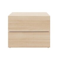 Nexera James 2 Drawers Nightstand Natural Blonde Oak: Modern Lacquered Wood Composite New In Box $229