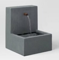 SMITH & HAWKEN Concrete Cascading 16" FOUNTAIN CEMENT GRAY New In Box $299