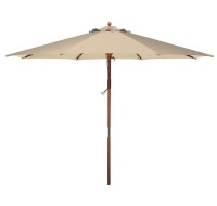 Bond 9-ft Wood Tan No-tilt Market Patio Umbrella $199